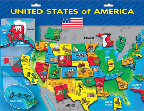 Create-A-Scene — USA Puzzle Magnetic Playset — Portable Mess-Free Magnet Activities — Creative Fun — Ages 3+