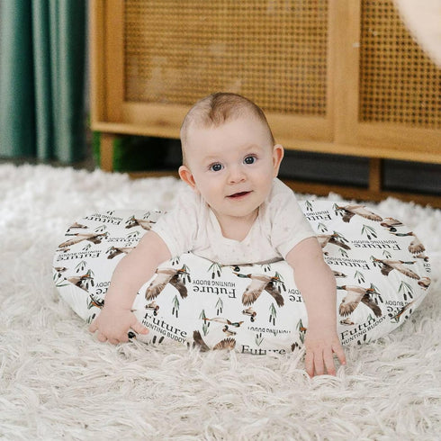 HawSkgFub Future Duck Hunting Buddy Nursing Pillow Cover for Baby Boys, Mallard Duck Hunter Wild Animal Reeds Lake
