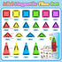 ORZbb Set, 3+ Magnetic Tiles Mini Travel Toddler Magnetic Blocks Building Kids Toys & Games, Montessori Preschool