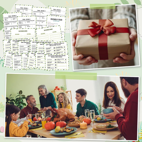 2 Family Reunion Friendly Feud Game with Answer Buzzers, Feud Cards for Game Night Fun Trivia Quiz for Party Groups