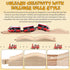 2 Liliful Pcs Wooden Train Track Accessories Expansion Wood Train Track Pieces Compatible with Most Toy Railroads