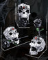 ONIMISC Set, 3 1 Skull Black Rose Flower Building in Gothic Horror Decor Botanical Artificial Flowers Collection Toys