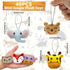 40 PCS Mini Jungle Animal Plush Toys Set, Cute Small Stuffed Keychain for Party Favors