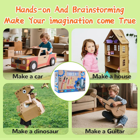 Zitranse Cutter,148 Girls,5 6 7 9,Building Set,Ageds 4+ Cardboard Cutting Tools for Kids with Storage box,Safe DIY PCS