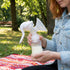 Elfzone Manual Breast Pump - Adjustable Suction Silicone Hand Pump Breastfeeding, Small Portable Manual Breast Milk