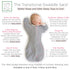 SwaddleDesigns Transitional Swaddle Sack - Arms Up Half-Length Sleeves, 0-3 Month, Heathered Gray