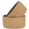 ?2 Pack?ABenkle Small Woven Baskets, Tiny Oval Shallow Storage Baskets, Mini Cotton Rope Decorative Basket, Boho