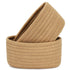 ?2 Pack?ABenkle Small Woven Baskets, Tiny Oval Shallow Storage Baskets, Mini Cotton Rope Decorative Basket, Boho