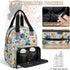 Shoblo Backpack Checkered Background Flowers Diaper Bag for Travel, Waterproof Diaper Bag with Insulated Bottle Pockets