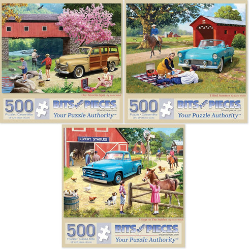 Bits and Pieces Value Set of 3 Jigsaw Puzzles by Kevin Walsh