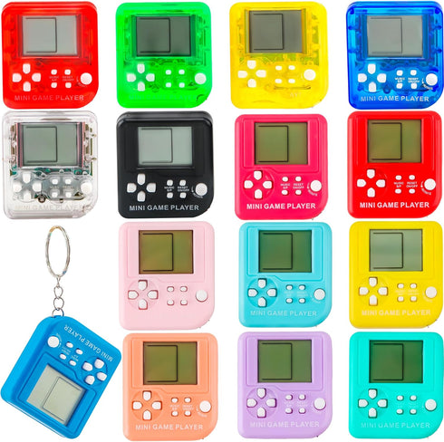 15 Pcs Video Game Keychain, Mini Multicolors Video Game Party Favors for Kids Bag Fillers