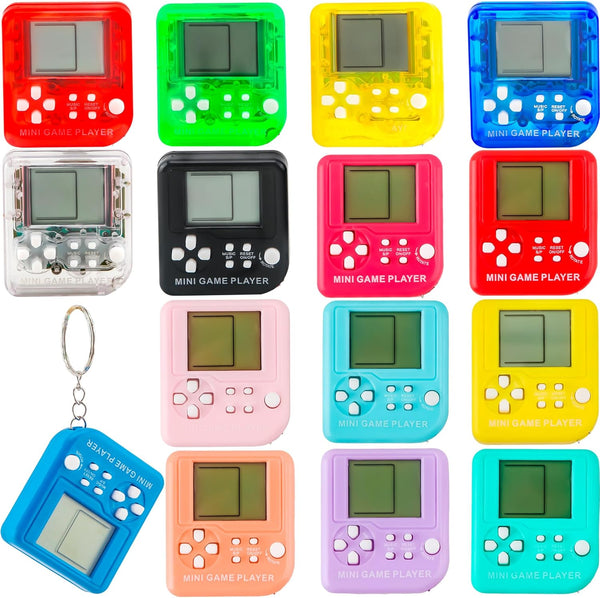 15 Pcs Video Game Keychain, Mini Multicolors Video Game Party Favors for Kids Bag Fillers