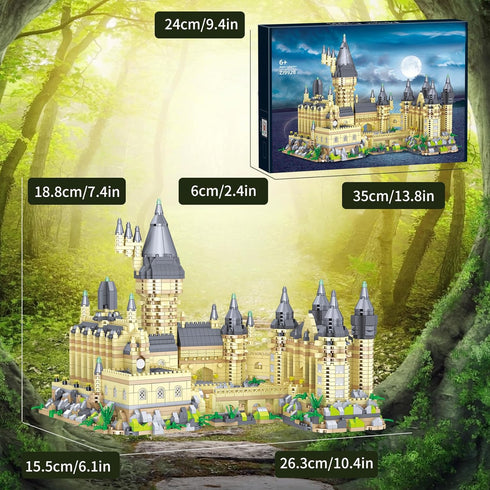 3000+PCS Micro Mini Blocks Magic Castle Building Blocks Toys, Creative Hog Tower Sets for 6+ Boys and Girls