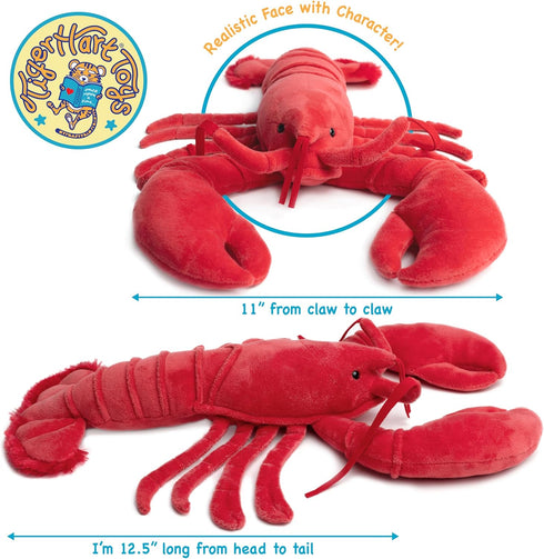 13 Inch TigerHart Lenora The Lobster - Stuffed Animal Plush