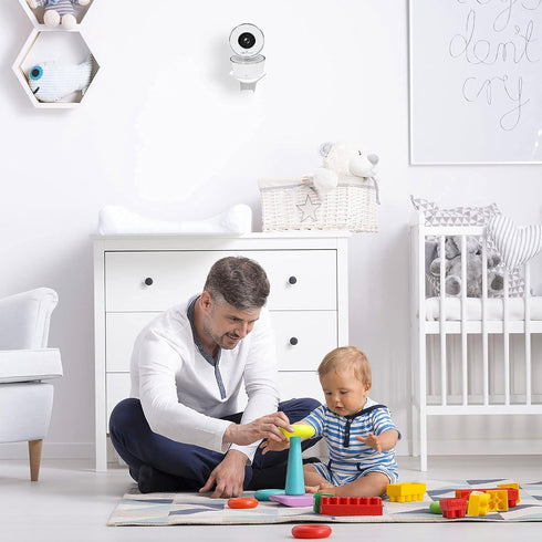 Vusee 2 Pack Anywhere Baby Monitor Wall Mount No-Drill Adhesive Shelf for Cameras Compatible with Most Baby Monitor