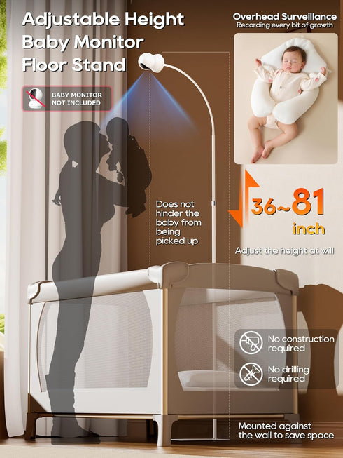 SAPESEHE 81Inch Baby Monitor Stand, Compatible with Tapo Hello Baby Nanit Pro Kasa