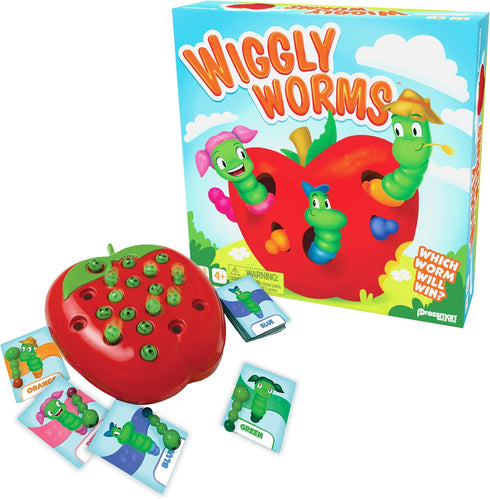 Pressman Wiggly Worms Game - Color Matching Memory Game for Kids Ages 4 and Up