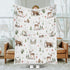 SqtmuHLuo 60x80inch Animals Blanket for Boys Girls Bear Deer Rabbit Hedgehog Owl Squirrel Soft Baby Receiving Blanket