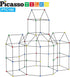 PicassoTiles Kids Fort Building Kit - 150 Piece Indoor and Outdoor Toy Set for STEM Learning and Pretend Play