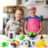 Set, Juboury Kitchen Pretend Play Toys with Stainless Steel Cookware Pots and Pans Cooking Utensils, Apron & Chef Hat
