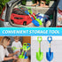 Amarlozn 16" Summer Beach Sand Shovels Toy for Kids, Garden Scoop Tool Kits, Sturdy Long Handheld Wooden Plastic Spade