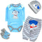 Reborn Baby Dolls Boy Clothes Set for 17-22 Inch Newborn Dolls, 4 Piece Pack