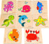 8pcs Wooden Puzzles for Toddlers 1-3, Montessori Sea Animal Puzzle for Kids Ages 2-4, Educational Toys