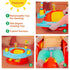 3-in-1 6 Bright Starts SuperSeat Playful Paradise, Baby Activity Seat with Toys, Snacking Tray, Booster Seat, BPA Free