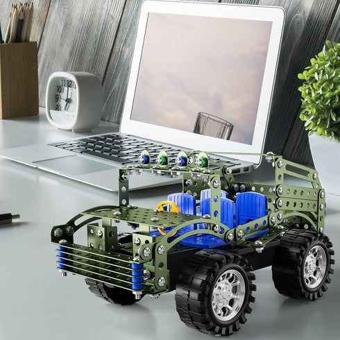Set 8-12, 8 9 10 11 Lucky Doug Building Toys Model Truck - STEM Project for Kids Ages Assembly Model Car Kits Toys