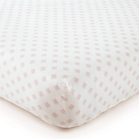 Set Rosette 5 Set Levtex Baby - Willow Toddler Bed - Pink - Soft Pintuck - Piece Includes Reversible Quilt, Fitted