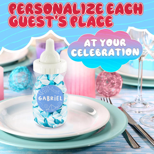 24 Pcs Small Bottles for Mom to Be Party Clear Fillable Milk-Shaped Containers for Candy, Figurines, Coins, Trinkets