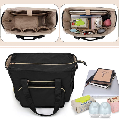 Momcozy S12 Momcozy M5, BAFASO Wearable Breast Pump Bag with Cooler and Laptop Sleeve (Compatible with Pro, Elvie)