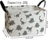 Rectangular Storage Bin Shelf Basket, Waterproof Canvas Fabric Toy Box with Handles, Gift Basket for Home