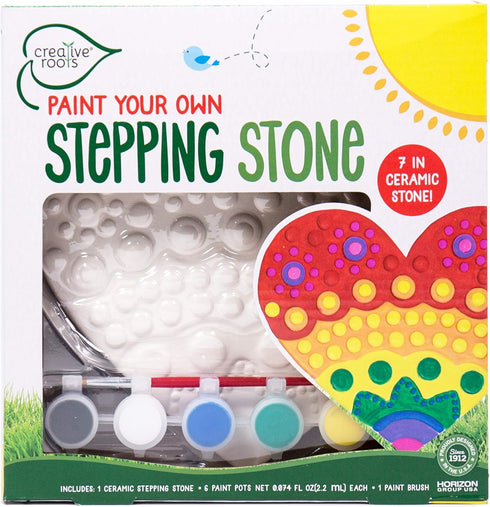 Creative Roots Mosaic Heart Stepping Stone, Includes 7-Inch Ceramic Stepping Stone &