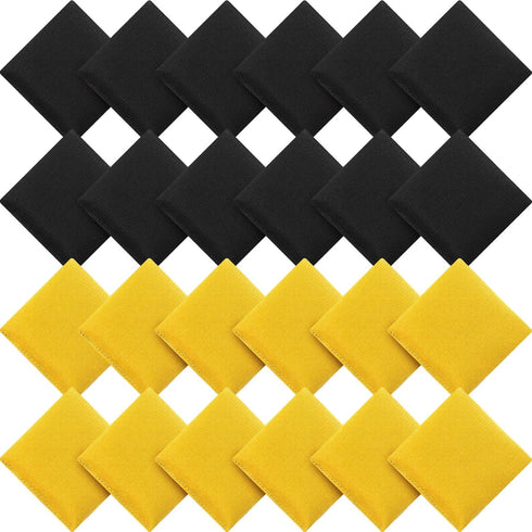Sotiff Mini Nylon Cornhole Bean Bags 24 Pcs for Kids, Patriotic Hand Toss Party Game Supplies (Black, Yellow)