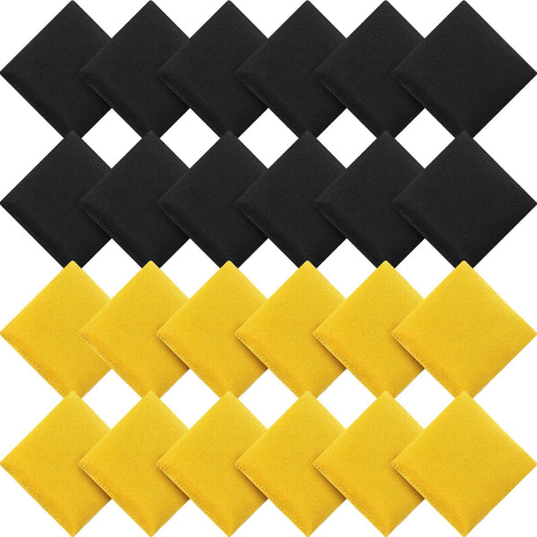 Sotiff Mini Nylon Cornhole Bean Bags 24 Pcs for Kids, Patriotic Hand Toss Party Game Supplies (Black, Yellow)
