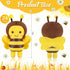 24 Pcs Stuffed 5 Inch Honey Bees Plush, Soft Bee Decor for Birthday Party Decorations, Gift Supplies, Keychain DIY