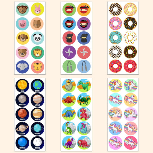 Farm Animal Stickers for Kids, 1.5" - 20 Sheets, 200 Total Stickers