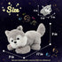 Hopearl LED Musical Stuffed Husky - Singing Plush Toy Playset with 3 Baby Puppies, 17''