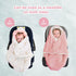 LAT Car seat Blankets for Babies, Universa Newborn Swaddle Wrap Blanket, Double Sided Cotton/Plush Winter Cover