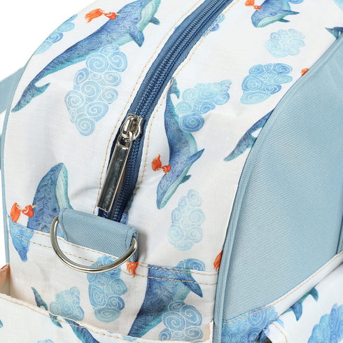 DAUZ Mommy Diaper Bag Large Capacity Strap Protector Waterproof Messenger Compartment for Outdoor Use