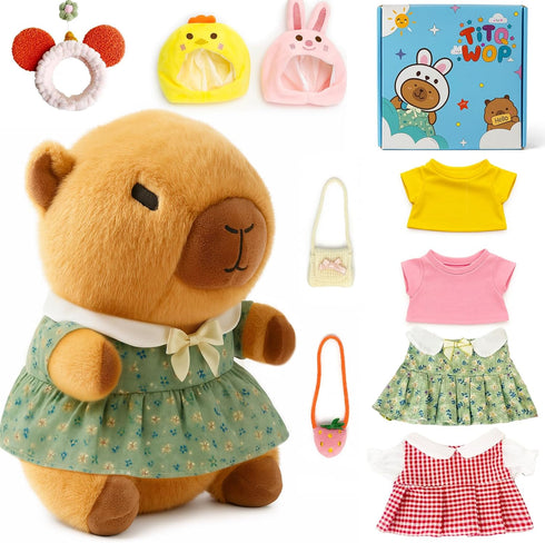 9-pc Capybara Plush Set Suitable for Kids Girls Cute and Soft Capybara