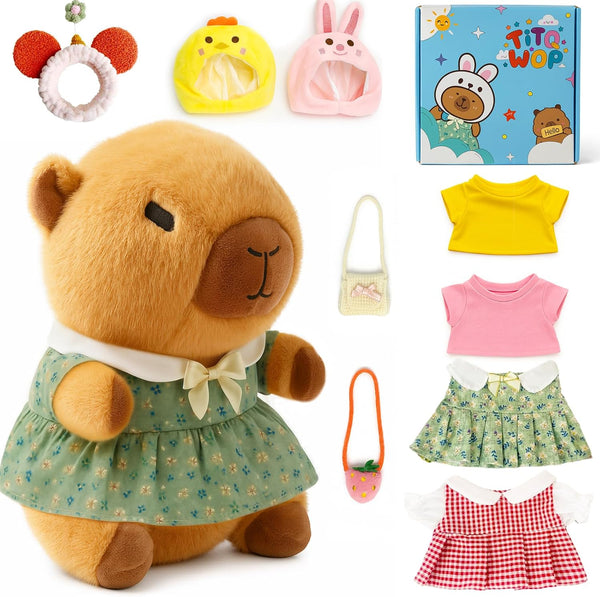 9-pc Capybara Plush Set Suitable for Kids Girls Cute and Soft Capybara