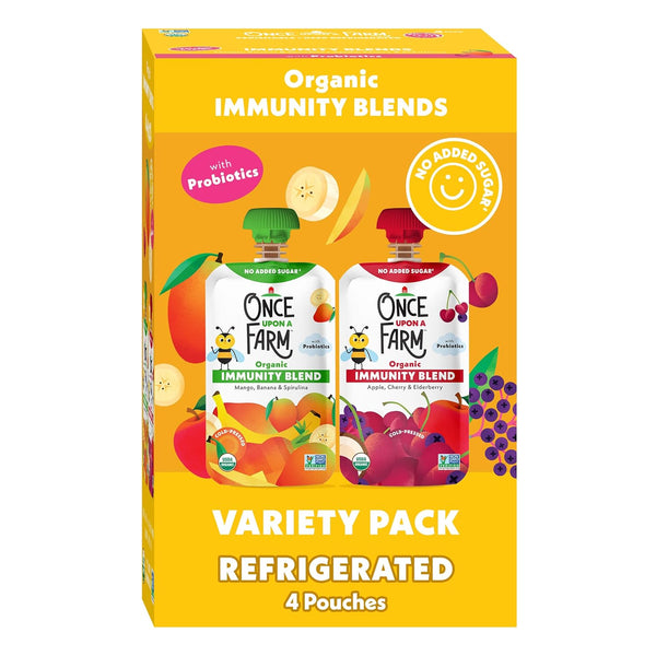 Once Upon a Farm Organic Immunity Blend Mango, Banana & Spirulina and
