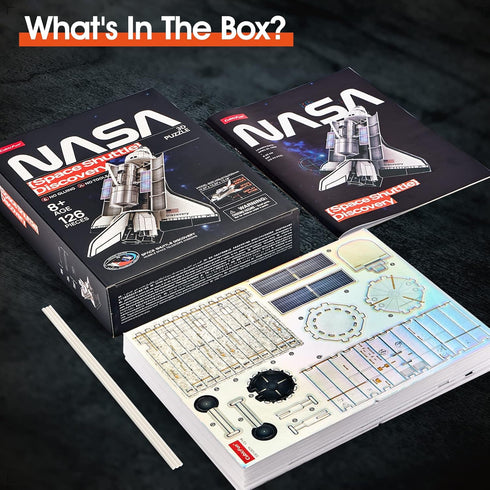 NASA Space Shuttle Discovery 3D Puzzles for Kids and Adults, Rocket Ship Building Toys for Ages 5-14, 126 Pieces