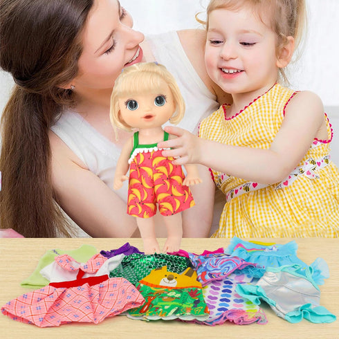 9 Sets 10-12 Inch Dolls,12 Inch Set,Best UNICORN ELEMENT Alive Baby Doll Clothes for Girl Baby Doll Clothing Dress