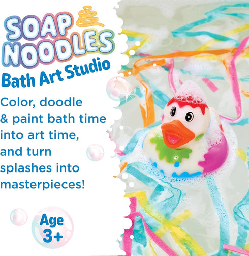 Set 3+) Creativity for Kids Soap Noodles Bath Art Studio Bath Crayons, Soap Paint, Color Fizz & Confetti with Mold-Free