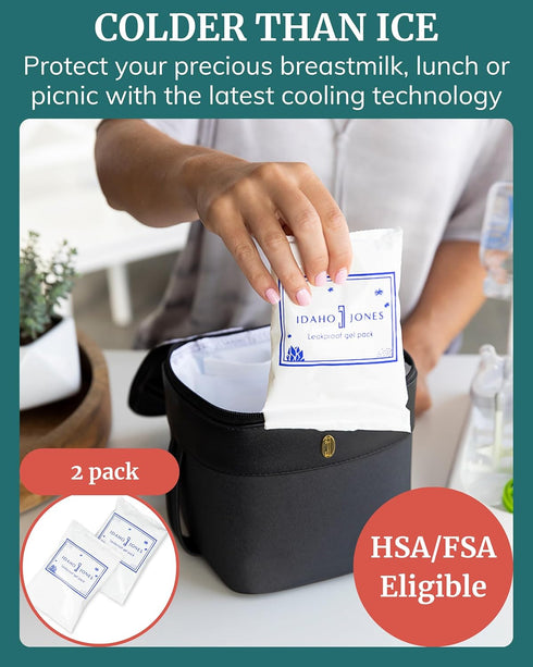 Packs Ice for Cooler - Reusable & Refreezable - for Breastmilk Storage, Lunch Boxes, Food, Camping - Long Lasting
