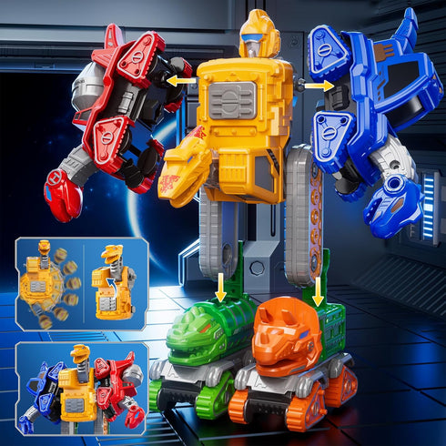 Novaluki Set 6 1 3-5, 3 4 5 6 7 8 Transforming Robot Toys Construction Trucks, Dinosaur Vehicles in Transform Robot