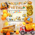 SOIAODRAH 3 Construction Birthday Party Supplies Years Old,Construction Balloons Construction Party Balloon Garland Kit